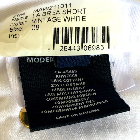 Modern American La Brea Long Short Vintage White - Picture 9 of 10